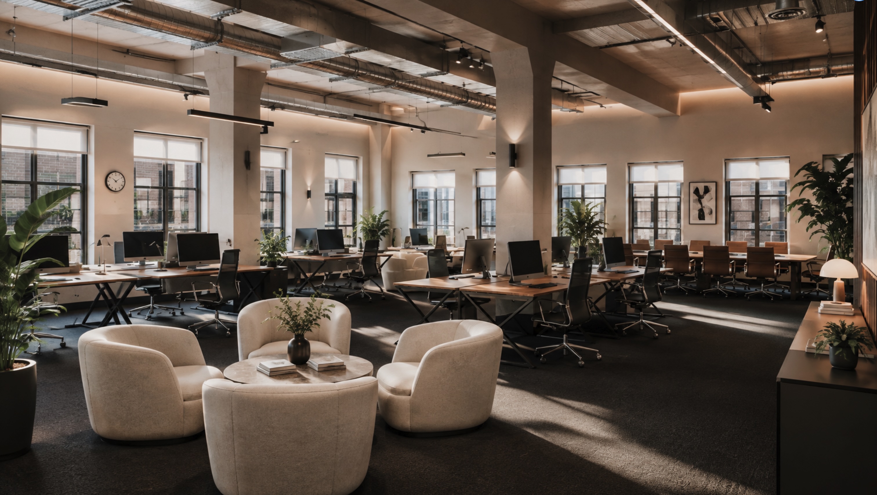 Creechurch House furnished open-plan office